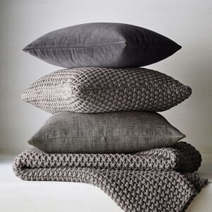 Pottery Barn Belgian Linen Pillow Cover (3) EBONY Total